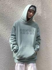 Fog Fear of God back Rubber Logo Hoodies 4 Colors (Black/Burgundy/Green/Beige)