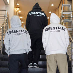 Fear of God Essentials 3M Reflective Los Angels Hoodie (Beige Brown Black White)