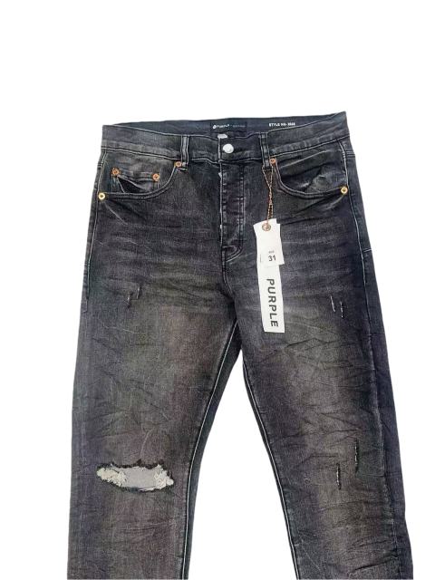 1:1 quality version Classic Black Knee Ripped Jeans 28642008