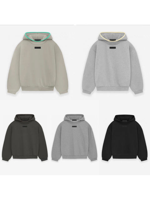 1:1 quality version Rubber label letter hats brim trouser hem wrapped Hoodie & Sweatpants Set 5 colors