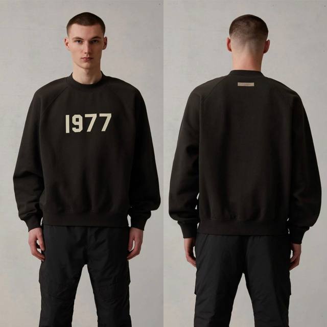 1:1 quality version 3D Flocked 1977 Digital Crewneck Pullover Sweatshirt 4 colors 28491693