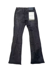 1:1 quality version Pearl embellished pleated jeans 28474810