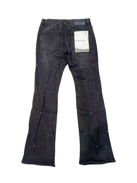 1:1 quality version Pearl embellished pleated jeans 28474810