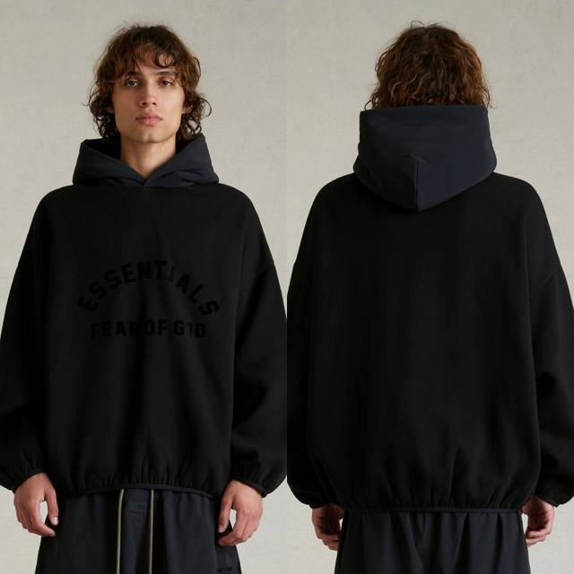 1:1 quality version Curved three-dimensional silicone letter logo Hoodie 3 colors