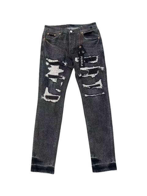 1:1 quality version Irregular Hole White Patch Micro Flare Jeans 28636649