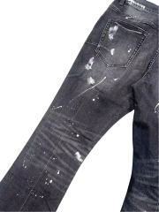 1:1 quality version Messy Splashing Ink Chalk Micro Flare Jeans 28642014
