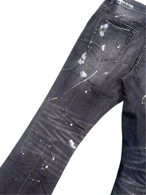 1:1 quality version Messy Splashing Ink Chalk Micro Flare Jeans 28642014
