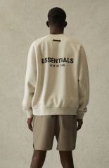 1:1 quality version Front Solid-Color Back Silicone Letter Pullover Sweatshirt 5 colors 28529899