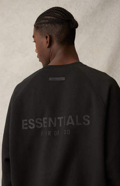 1:1 quality version Front Solid-Color Back Silicone Letter Pullover Sweatshirt 5 colors 28529899