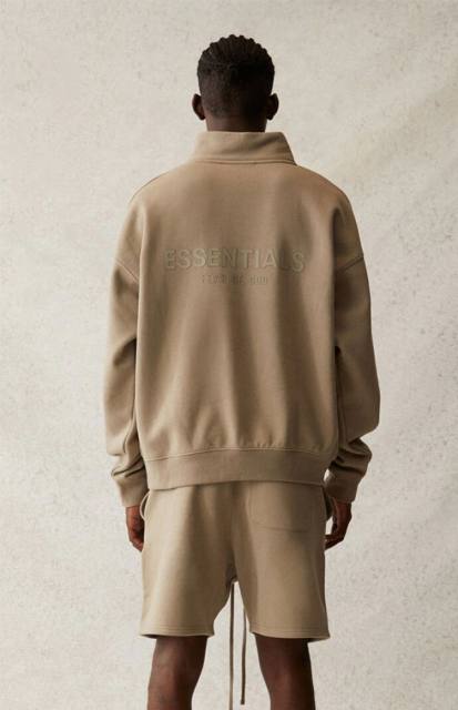 1:1 quality version Back Silicone Letter Mockneck Half-Zip Sweatshirt 5 colors 28529897