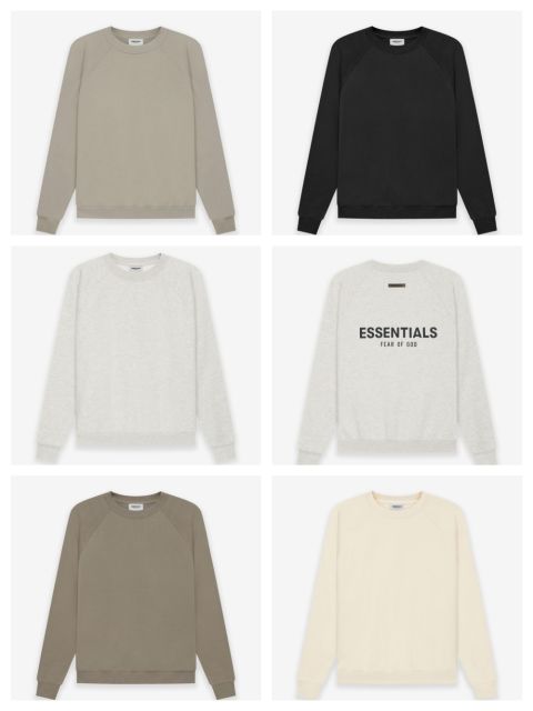 1:1 quality version Front Solid-Color Back Silicone Letter Pullover Sweatshirt 5 colors 28529899