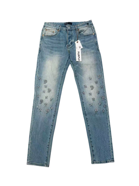 1:1 quality version Flocked Pattern Jeans 2 colors 28628158