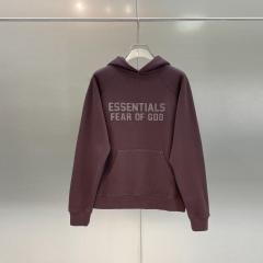Fog Fear of God back Rubber Logo Hoodies 4 Colors (Black/Burgundy/Green/Beige)