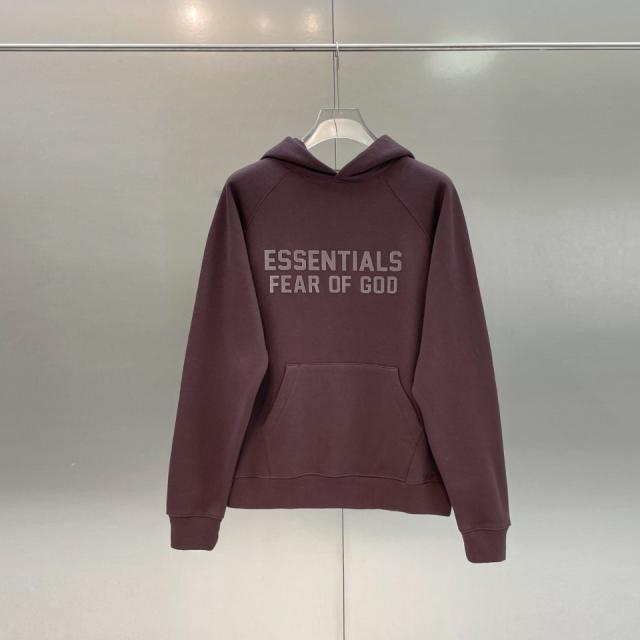 Fog Fear of God back Rubber Logo Hoodies 4 Colors (Black/Burgundy/Green/Beige)