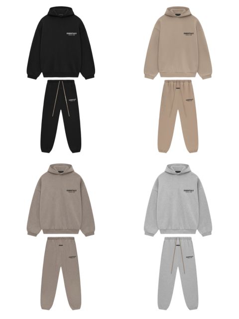 1:1 quality version 28383763 3D Silicone Letter Hoodie & Sweatpants Set 4 colors