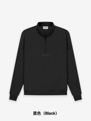 1:1 quality version Back Silicone Letter Mockneck Half-Zip Sweatshirt 5 colors 28529897