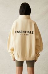1:1 quality version Back Silicone Letter Mockneck Half-Zip Sweatshirt 5 colors 28529897