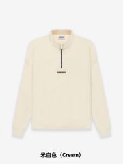 1:1 quality version Back Silicone Letter Mockneck Half-Zip Sweatshirt 5 colors 28529897