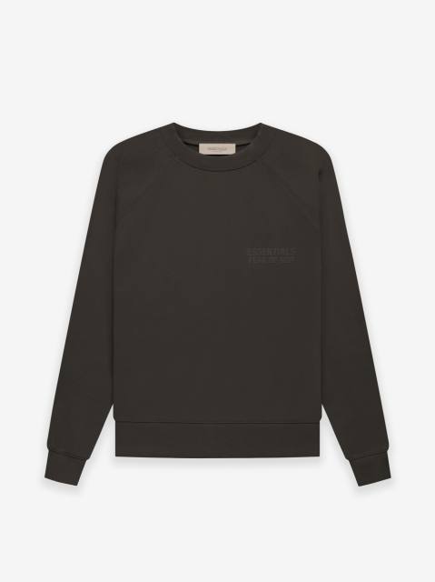 1:1 quality version Cubic Double Flocked Letter LOGO Crew Neck Sweatshirt 6 colors