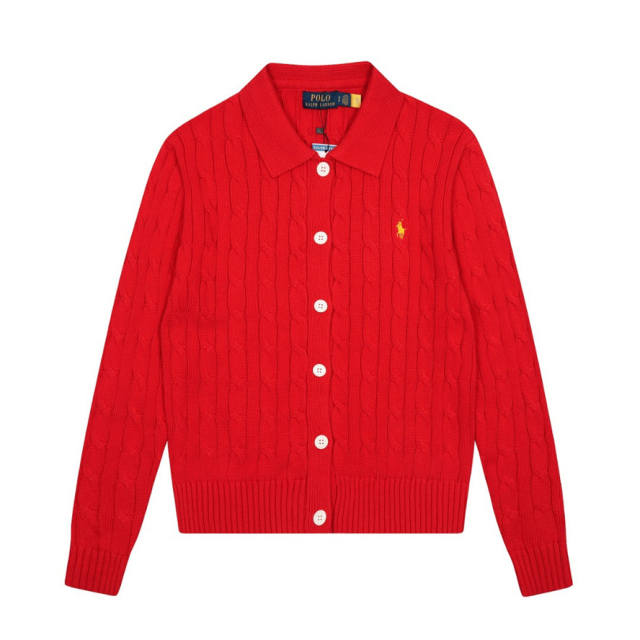 Rαlph Lαuren Collared Cable-knit Cardigan