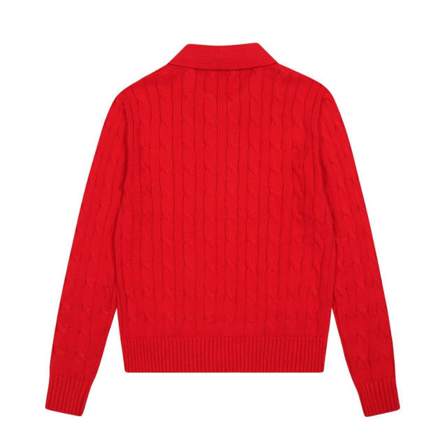 Rαlph Lαuren Collared Cable-knit Cardigan