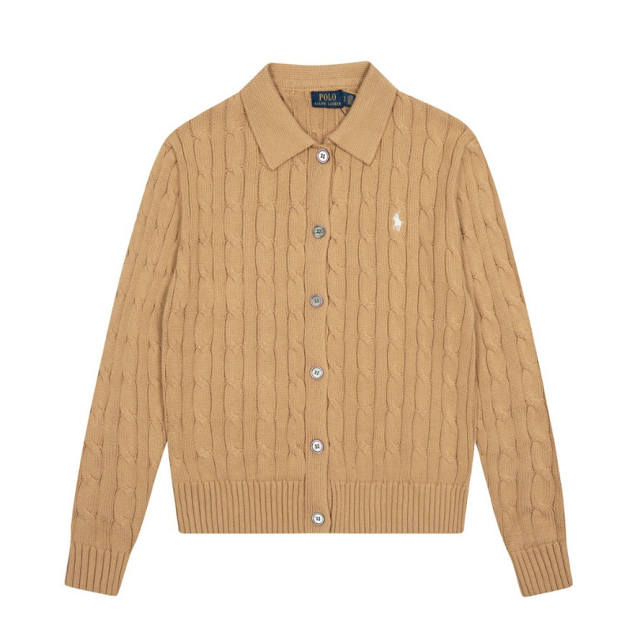Rαlph Lαuren Collared Cable-knit Cardigan