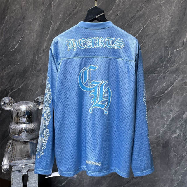 CH Mesh Flower Arm Hockey Long Sleeve T-Shirt Pants Set