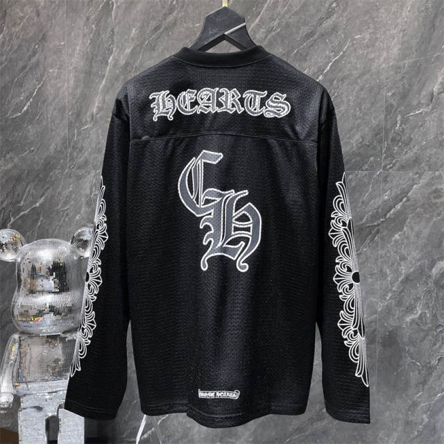 CH Mesh Flower Arm Hockey Long Sleeve T-Shirt Pants Set