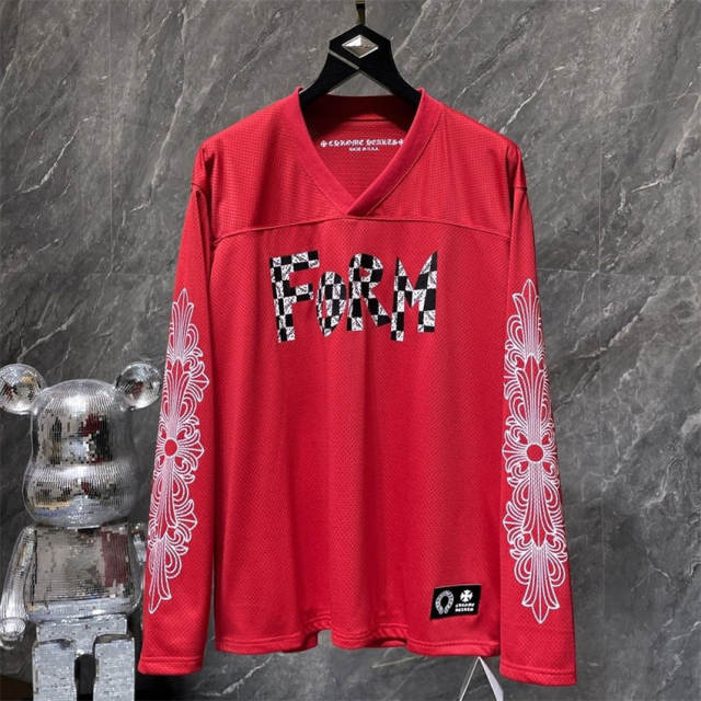 CH Mesh Flower Arm Hockey Long Sleeve T-Shirt Pants Set