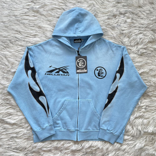 Hellstar Studios Washed Blue Hoodie