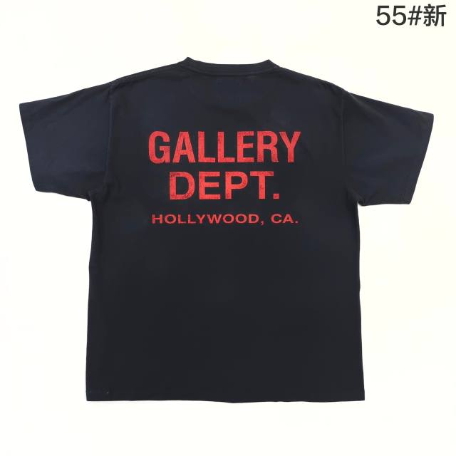 1:1 Top Quality Red-Letter Print Basic Washed Black Tee 28677358