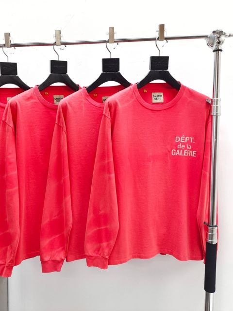 1:1 Top Quality Red Water Ripple Long Sleeve T-Shirt 28677366