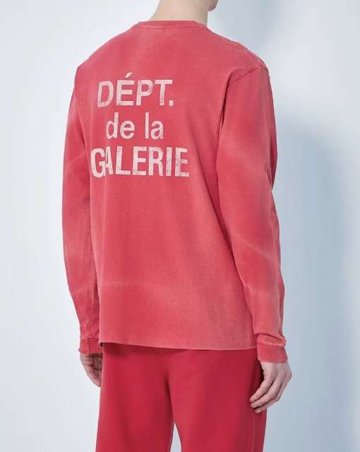 1:1 Top Quality Red Water Ripple Long Sleeve T-Shirt 28677366