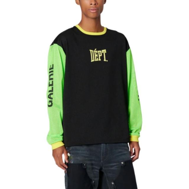 Mesh Color-Block Long-Sleeve Jersey T-Shirt 28635661