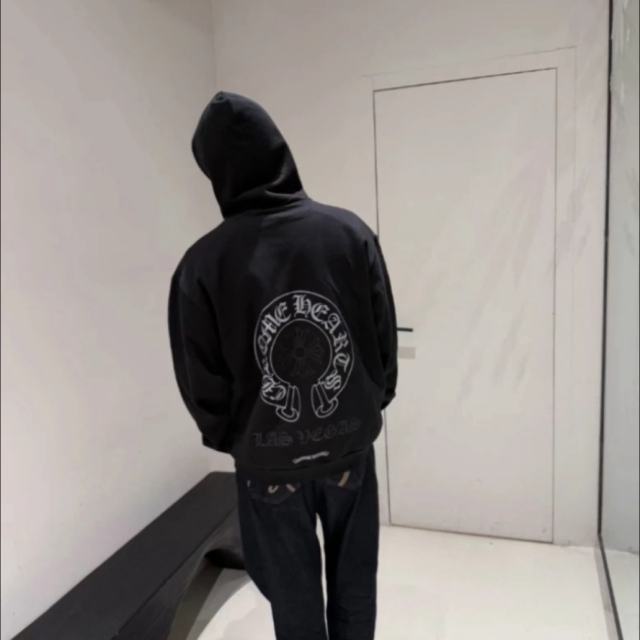 1:1 Top Quality CH Black Hoodie