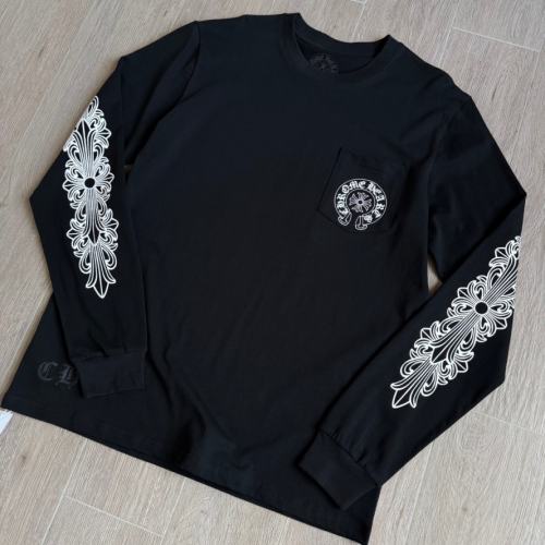 1:1 Top Quality CH White Black Sleeve T-Shirt