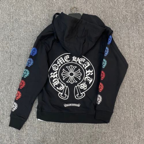 1:1 Top Quality CH Colorful Horseshoe Logo Black Hoodie
