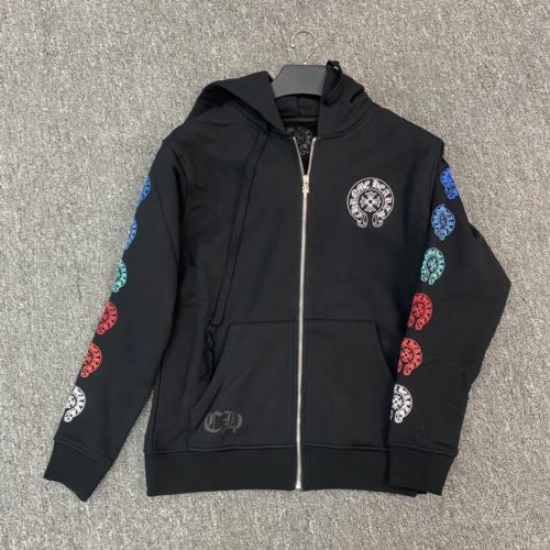 1:1 Top Quality CH Colorful Horseshoe Logo Black Hoodie