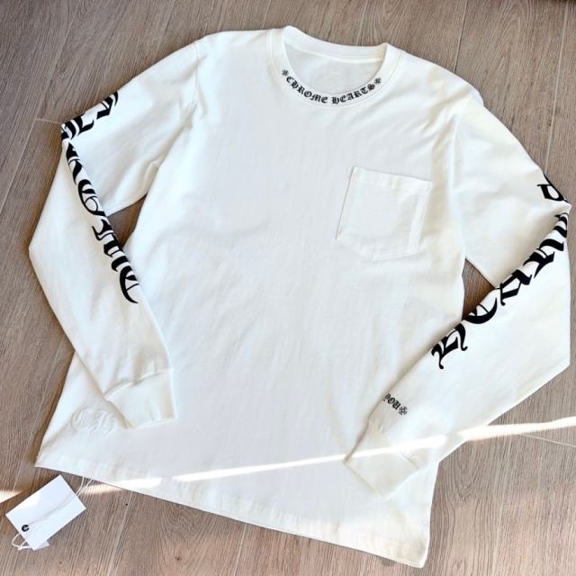 1:1 Top Quality CH White Long Sleeve T-Shirt