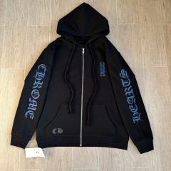 1:1 Top Quality CH Black Blue Logo Hoodie
