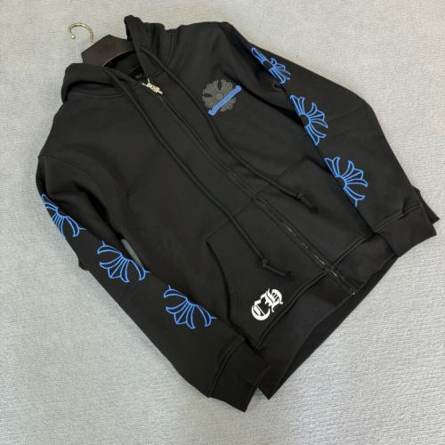 1:1 Top Quality CH Black Blue Logo Hoodie