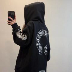 [HOT] 1:1 Top Quality CH Black Horseshoe Hoodie