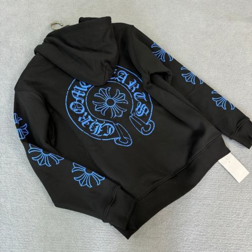 1:1 Top Quality CH Black Blue Logo Hoodie