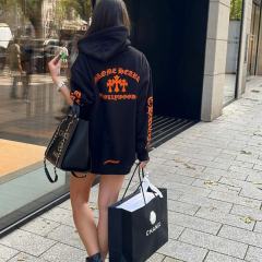 1:1 Top Quality CH Black Orange Crosses Hoodie