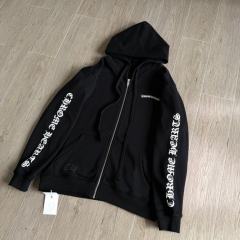 1:1 Top Quality CH Black Banner Logo Hoodie