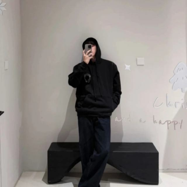 1:1 Top Quality CH Black Hoodie