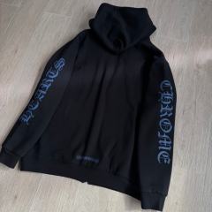1:1 Top Quality CH Black Blue Logo Hoodie