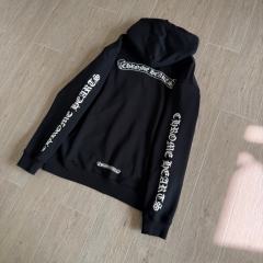 1:1 Top Quality CH Black Banner Logo Hoodie