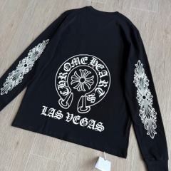 1:1 Top Quality CH White Black Sleeve T-Shirt