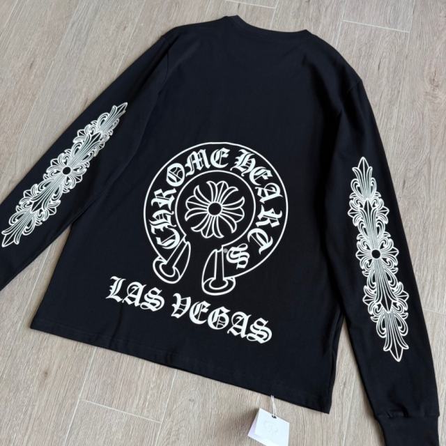 1:1 Top Quality CH White Black Sleeve T-Shirt